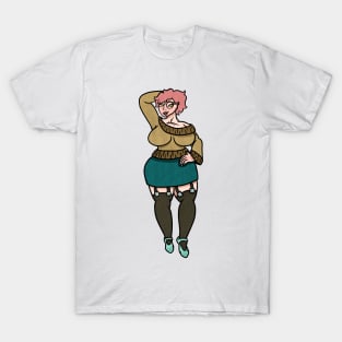 Beautiful pink haired chick T-Shirt